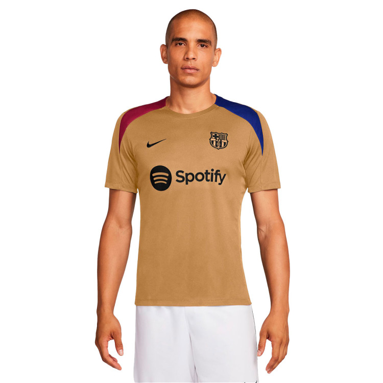 クストバルセロナ　Tシャツ　チュニック　ブラウン　スパンコール　u6558c T-Shirt Nike FC Barcelona 2024-2025 Training Club Gold-Noble Red